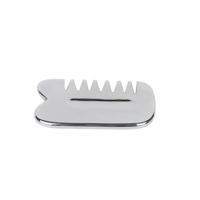 Facial Massager Authentic Silver Terahertz Guasha Stone Gua Sha Comb for Anti Aging and Facial Rejuvenation