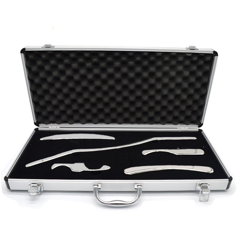 Body Massager Properties Medical Grade Stainless Steel Gua Sha Set for Myofascial Release 5 in 1
