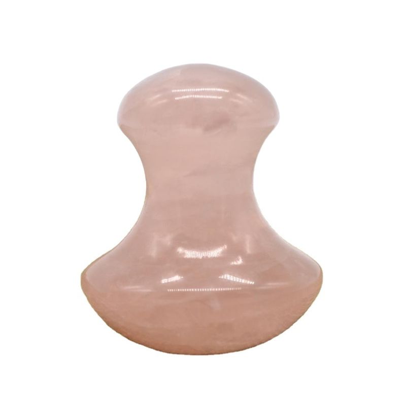 2024 Body Custom Massage Pink Rose Quartz Mushroom Gua Sha Stone Massage Tool with Polished Appearance
