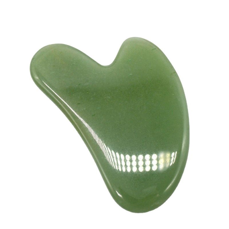 Body Massager Accessory Heart Shape Gua Sha Board made of Natural Aventurine Jade in Green
