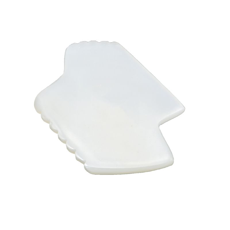 Avaiable Logo Natural White Jade Gua Sha Scraping Therapy Guasha Tools For Body Face Massage With Infrared Physiotherapy