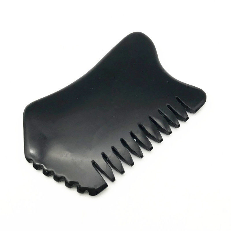 Black Facial Massager Bian Stone Gua Sha Scraping Massage Tools Natural Jade Stone Customized Logo Body Massager