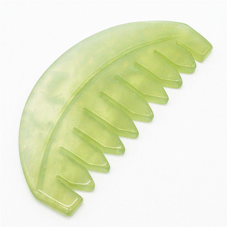 Musical Function 2024 Jade Gua Sha Natural Xiuyan Hair Comb Jade Combs Skincare Tools ABK-90 for Skincare Enthusiasts