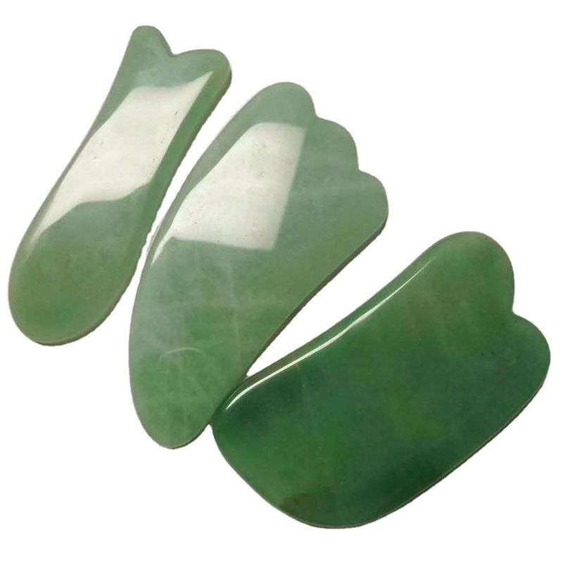 Experience the Healing Properties of Natural Green Aventurine Jade Gua Sha Scraping Massage for Body Massager
