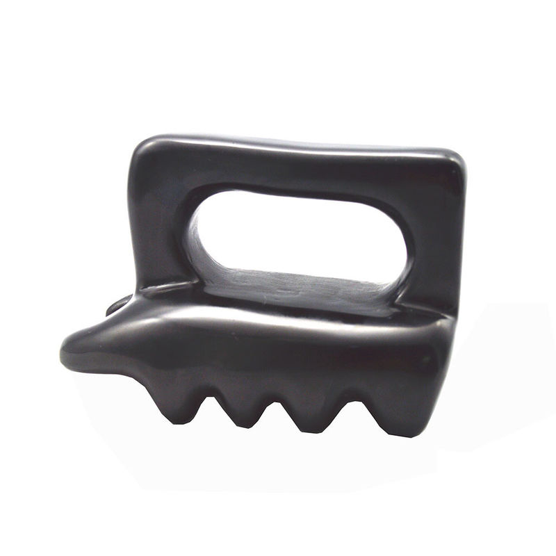 OEM ODM Best Facial Massager for Personal Care Beauty Gua Sha Tool Natural Black Bian Stone Guasha Brush Body Massager