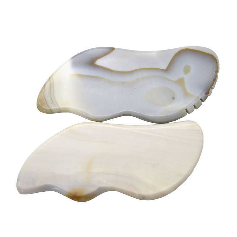 7.5*6.5cm Natural Grey Agate Gua Sha Tools for Scraping Massage Massager Properties