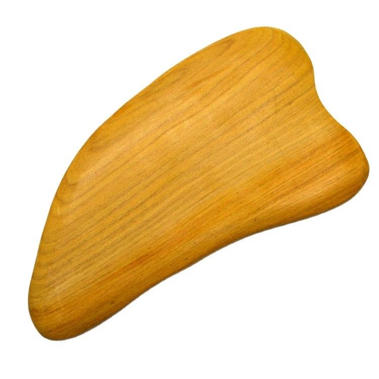 Natural Wood Gua Sha Tool for Facial Scraping Massage Manual-Wired Control Facial Massager Wooden Board Scraping