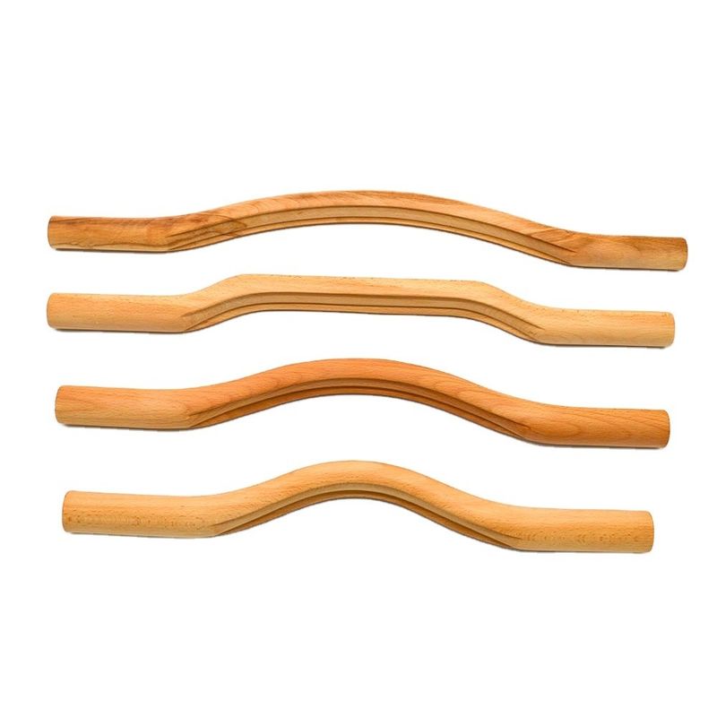 OEM/ODM Acceptable 4 in 1 Full Body Wood Gua Sha Massage Tools Set for Deep Scraping Therapy and Muscle Massage