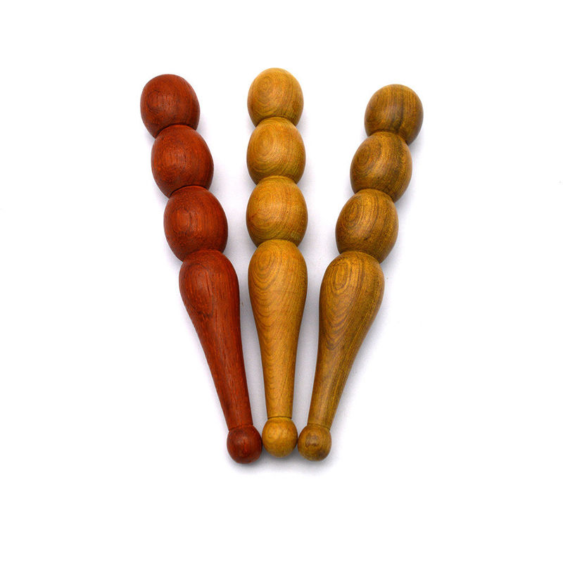Properties Massager Wooden Hand-Held Acupressure Massage Pen-Manual Facial Reflexology Tool for Deep Tissue Relaxation