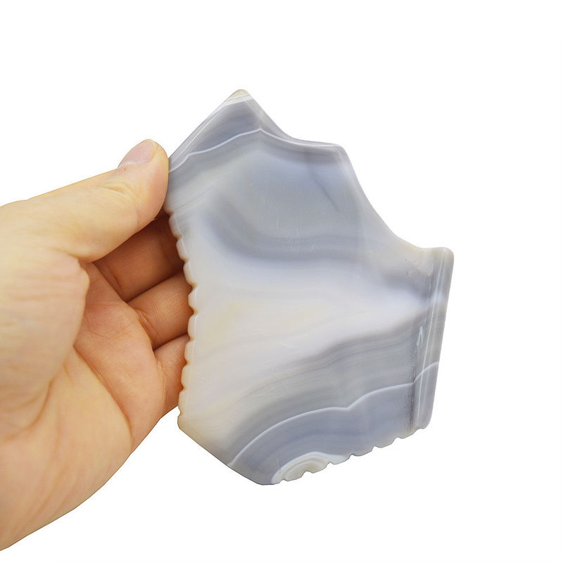 Custom Guasha Board Massage Tools Healing Stone Scraper Board Facial Massager for Facial Rejuvenation Grey Agate Gua Sha