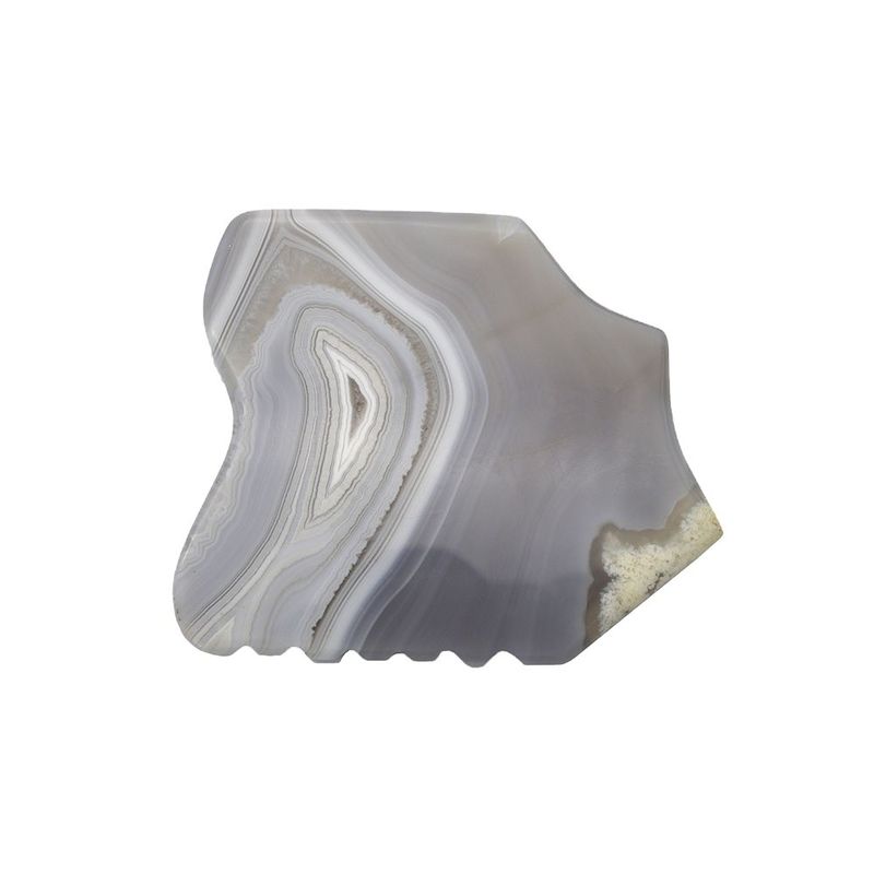 Body Health Care Grey Striped Agate Jade Gua Sha Stone Guasha Board Custom Massage Scraping Therapy Tool for Face and Body