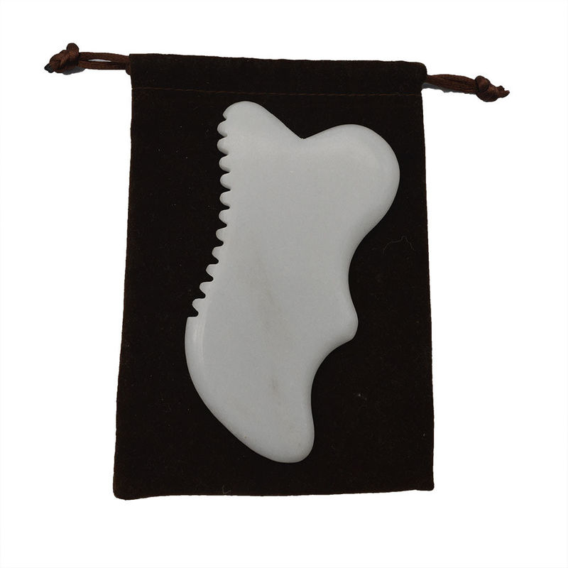 Custom Gua Sha Stone Board Massage Guasha Scarping Body Massager White Jade Scarping Facial And Body Tools