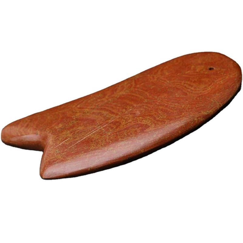 Red Bian Stone Gua Sha Tool For Scraping Massager Body 10.5cm*6cm*0.7cm Length