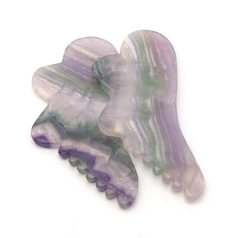 Personal Health Care 95*45mm Colorful Fluorite Gua Sha For Facial And Body Skin Massage Tool For SPA Acupuncture Treatment