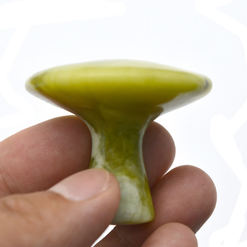 Massager Properties Green Mushroom Shaped Jade Scraping Gua Sha Tool for Body Massage and Beauty
