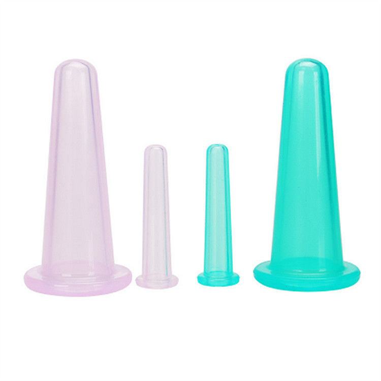 Facial Cupping Therapy Set 4 in 1 Silicone Cups for Chinese Medicine Apparatus and Eco-Friendly